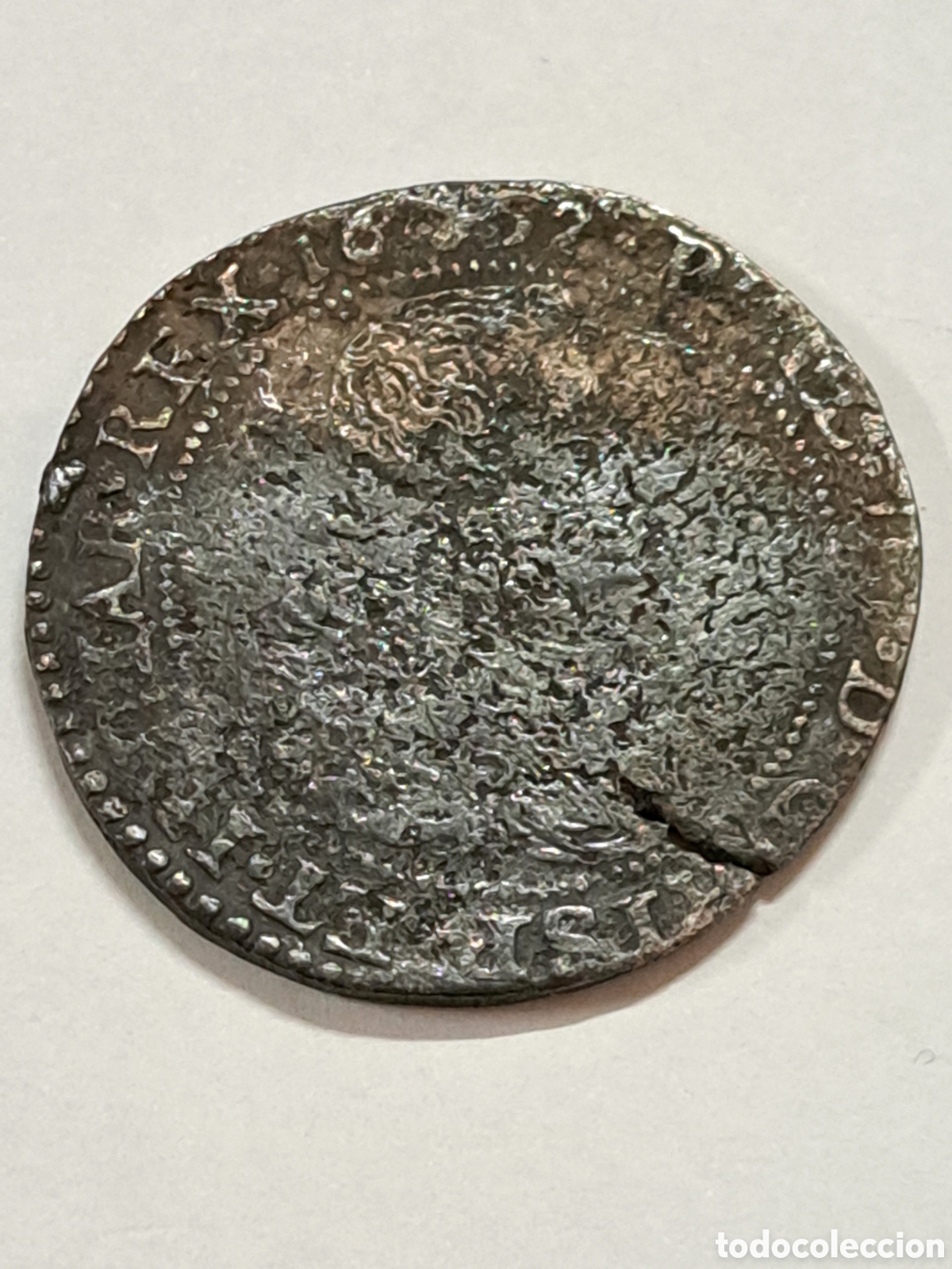 Monedas de Espa&ntilde;a: Ducat&oacute;n de plata reinado de Felipe IV a&ntilde;o 1652 acu&ntilde;ada en Amberes pa&iacute;ses bajos espa&ntilde;oles