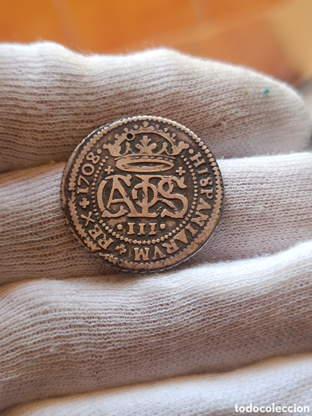 Monedas de Espa&ntilde;a: 2 reales Carlos III pretendiente. 1708 Barcelona