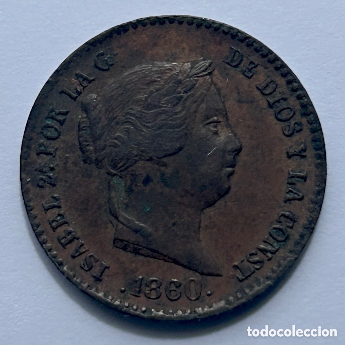 Monedas de Espa&ntilde;a: 10 c&eacute;ntimos de real. Isabel II. 1860 Segovia