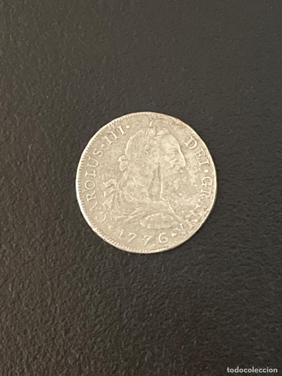 Monedas de Espa&ntilde;a: 8 Reales Carlos III 1776 Lima Plata Original Ensayador MJ