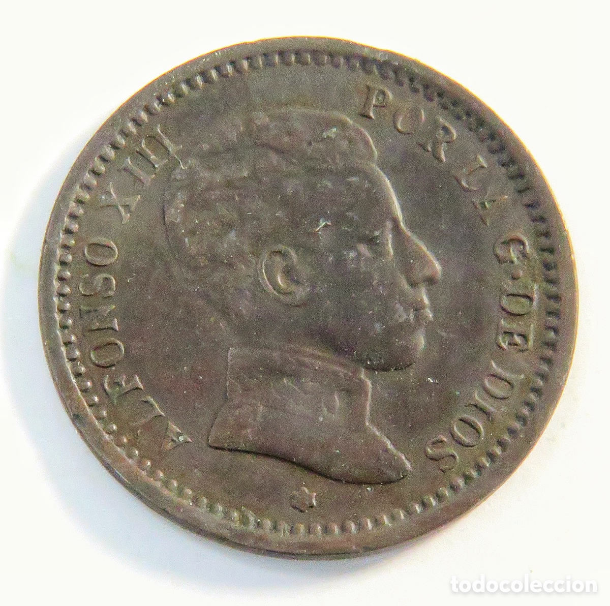Monedas de Espa&ntilde;a: 2 C&eacute;ntimos 1904 *04 SM-V MBC+ Alfonso XIII Moneda Espa&ntilde;ola