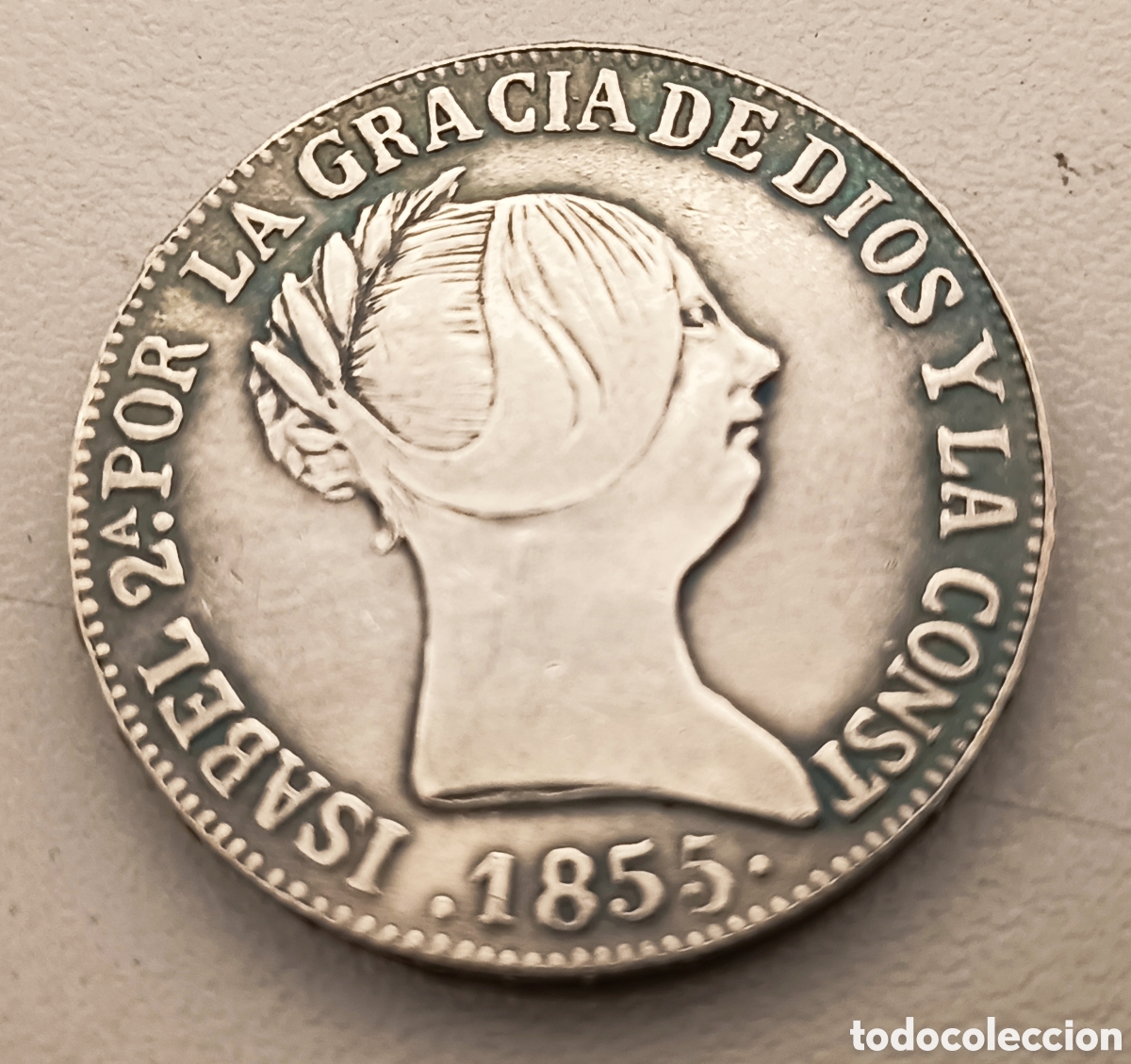 Monedas de Espa&ntilde;a: Moneda Plata 10 Reales Isabel II 1855