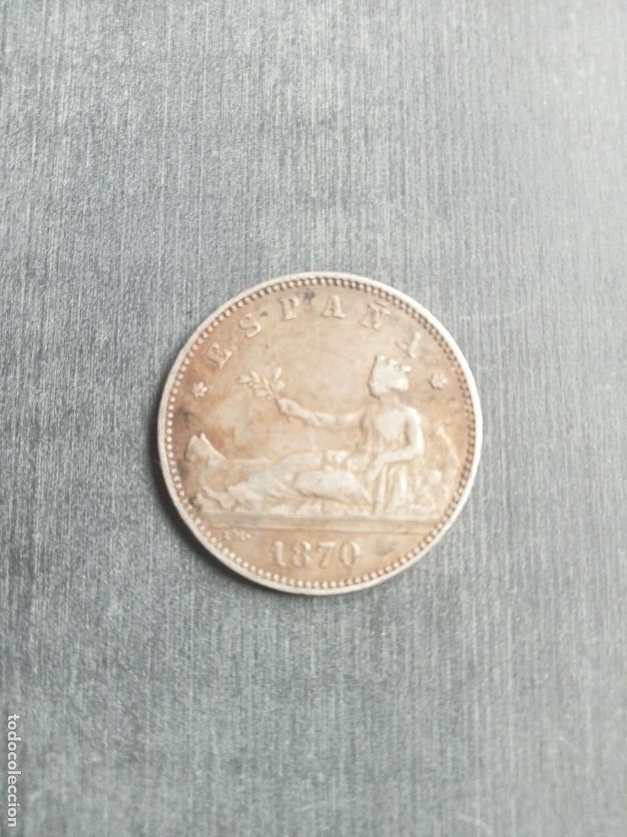 Monedas de Espa&ntilde;a: Gobierno Provisional 1 peseta Madrid SNM 1870 (*18 70)