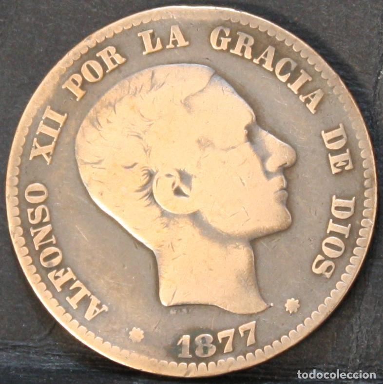 Monedas de Espa&ntilde;a: 10 C&eacute;ntimos Alfonso XII 1877