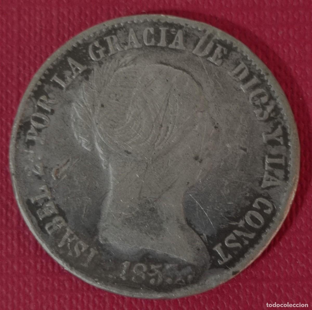 Monedas de Espa&ntilde;a: MONEDA 10 REALES DE 1855 - FALSA DE EPOCA ??