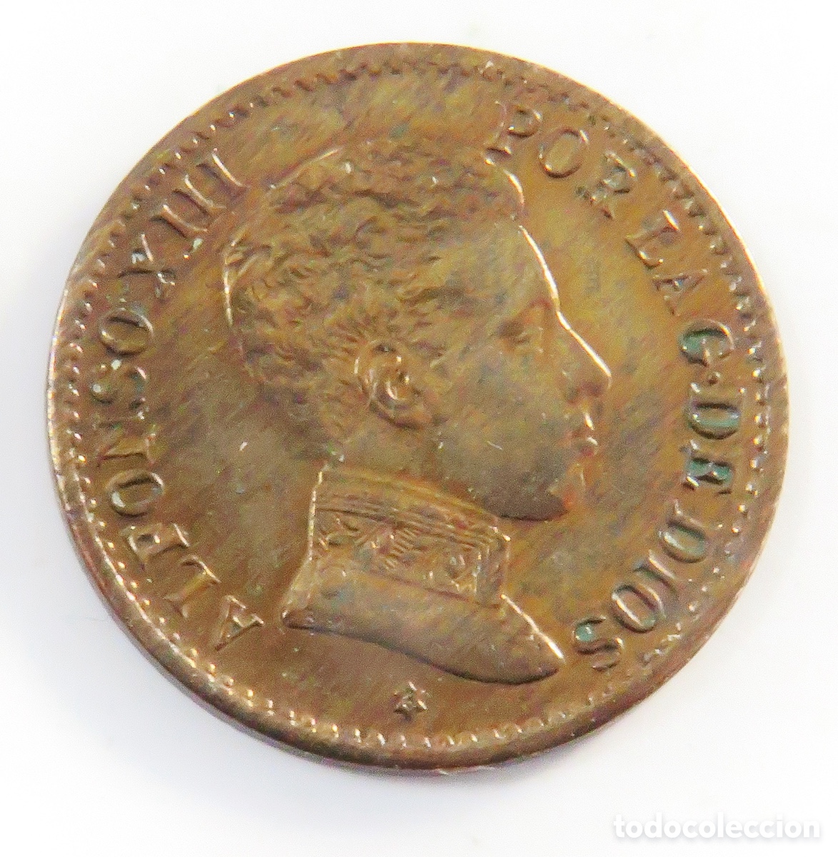 Monedas de Espa&ntilde;a: 1 C&eacute;ntimo 1906 *6 S.L.V Sin Circular Alfonso XIII