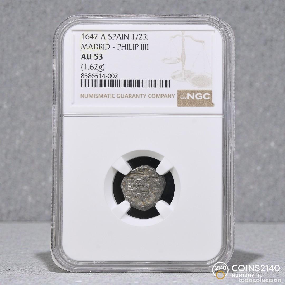 Monedas de Espa&ntilde;a: [NGC TOP POP] Felipe IV (1621-1665). 1/2 real. B. 1642. Madrid. (AC-547). (Jarabo-Sanahuja-C226). 1,
