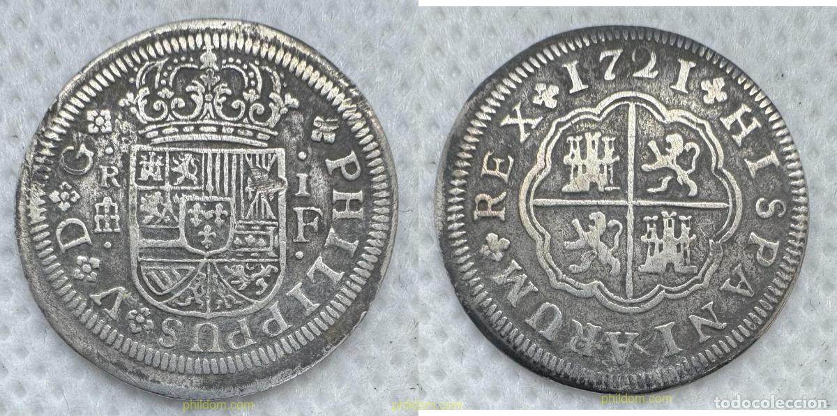 Monedas de Espa&ntilde;a: 5113 ESPA&Ntilde;A 1721 FELIPE V 1 REAL 1721 SEGOVIA FR