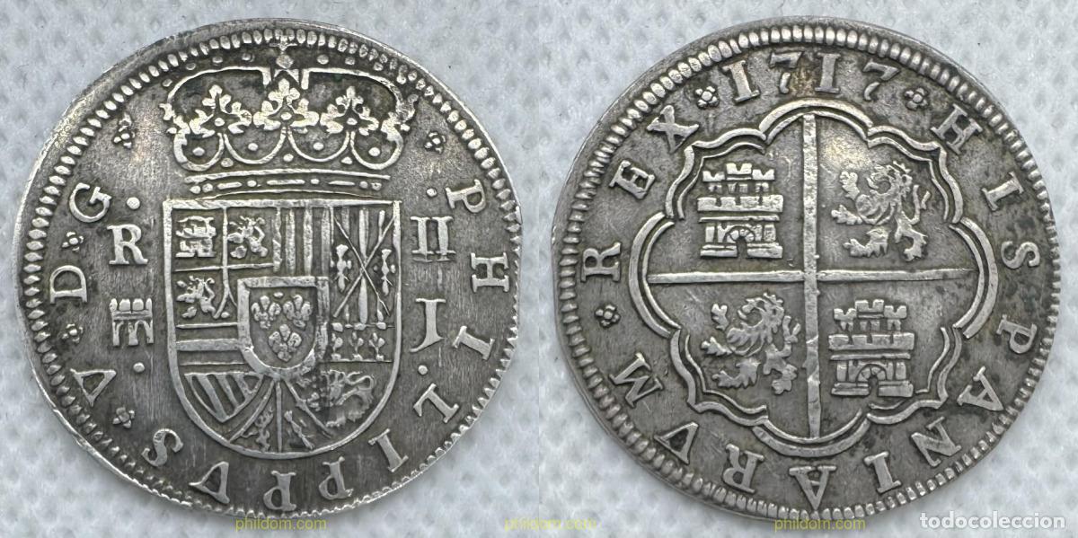 Monedas de Espa&ntilde;a: 5133 ESPA&Ntilde;A 1717 FELIPE V 2 REALES 1717 J