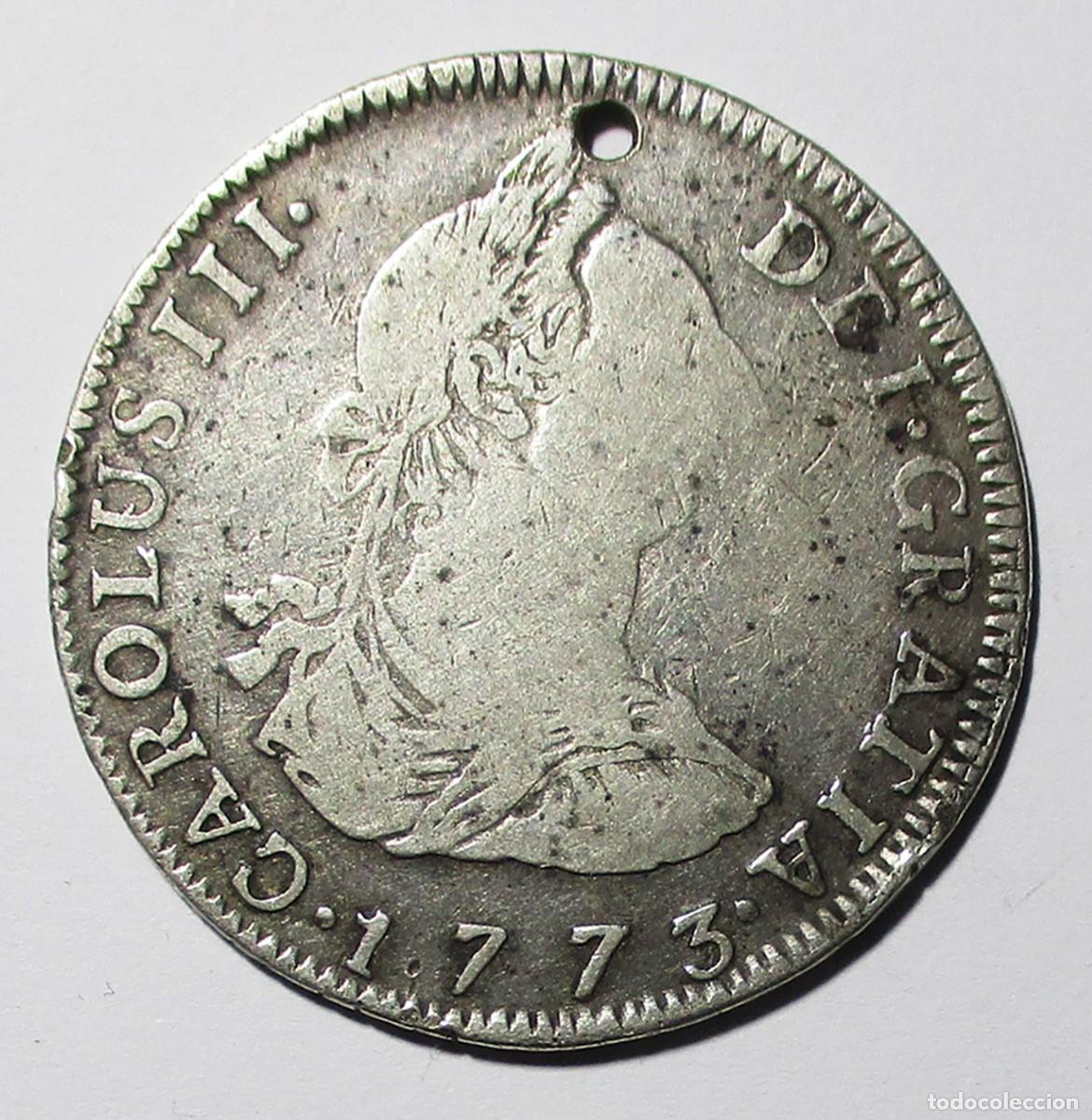 Monedas de Espa&ntilde;a: CARLOS III, 1777. 4 REALES DE LA CECA DE POTOSI, ENSAYADORES: J.R. LOTE 5684