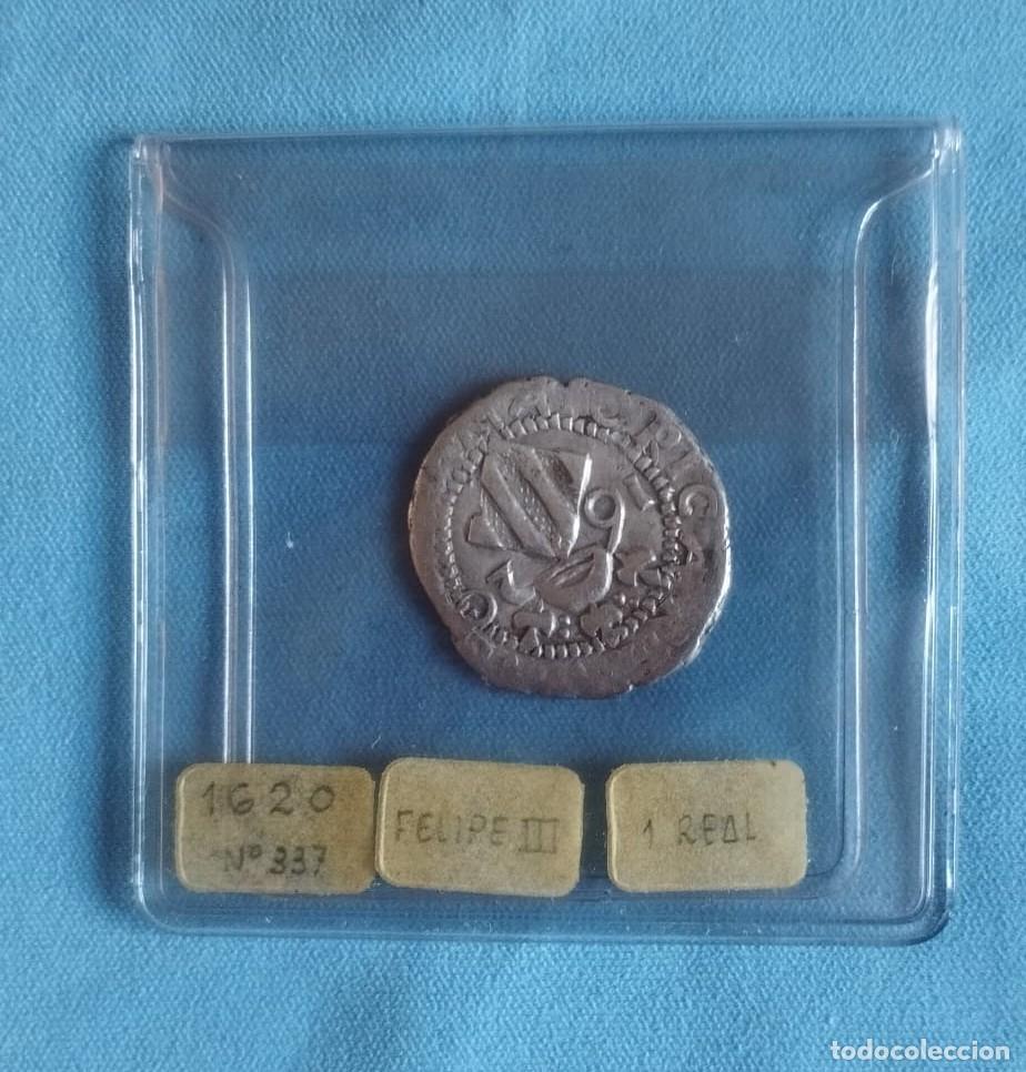 Monedas de Espa&ntilde;a: 1 real de plata perteneciente al reinado de Felipe III, fechada en 1620. MBC