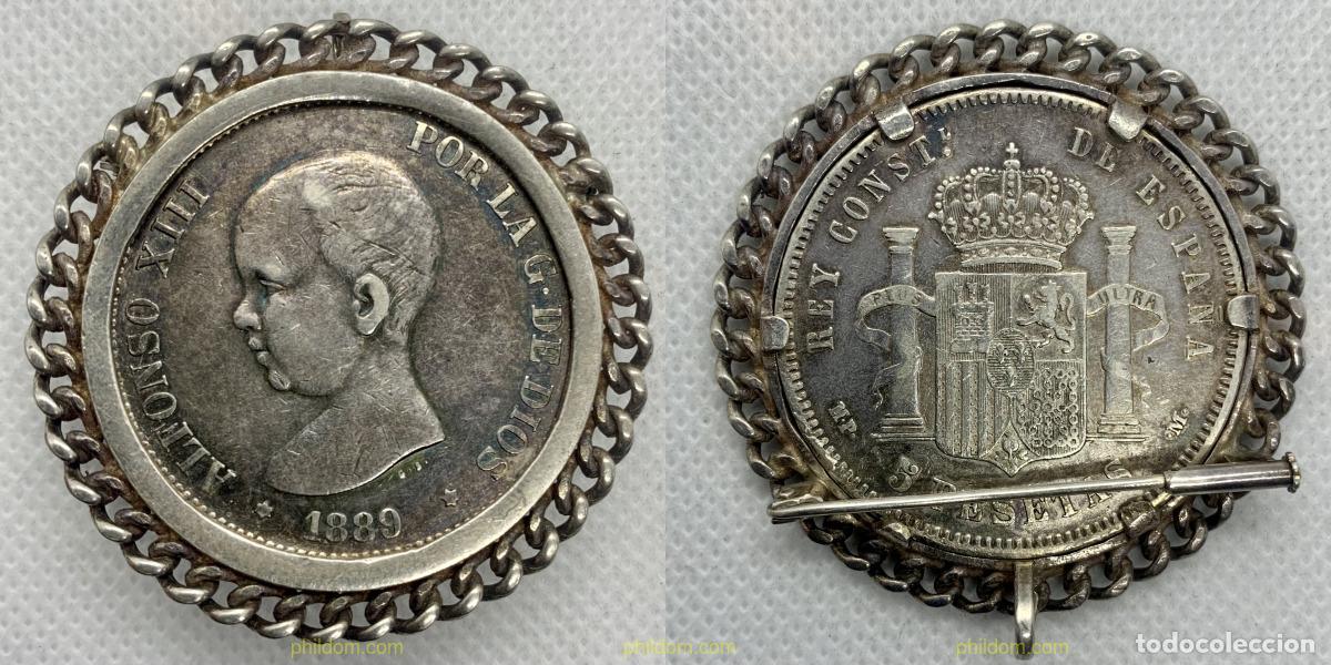 Monedas de Espa&ntilde;a: 2612 ESPA&Ntilde;A 1889 ALFONSO XIII 5 PESETAS 1889 18-89