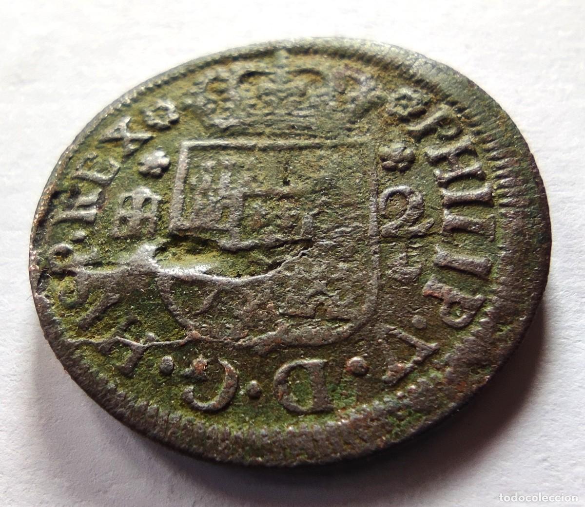 Monedas de Espa&ntilde;a: Felipe V 2 Maraved&iacute;s de 1745 de Segovia. BC- - Foto 2