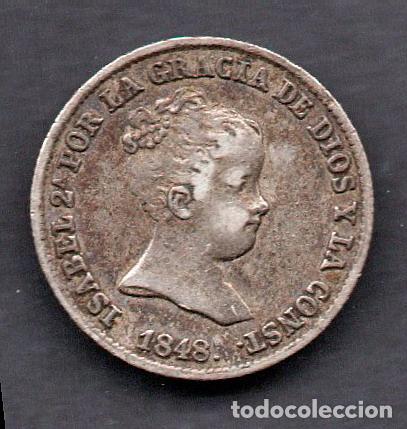 Monedas de Espa&ntilde;a: ISABEL II - 1 REAL de PLATA - 1848 MADRID