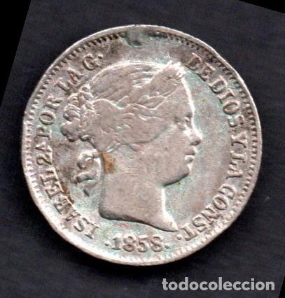 Monedas de Espa&ntilde;a: ISABEL II - 1 REAL de PLATA - 1858 BARCELONA