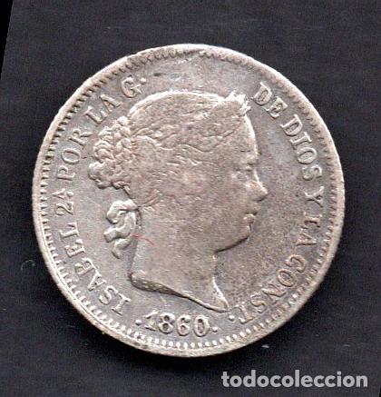 Monedas de Espa&ntilde;a: ISABEL II - 1 REAL de PLATA - 1860 SEVILLA