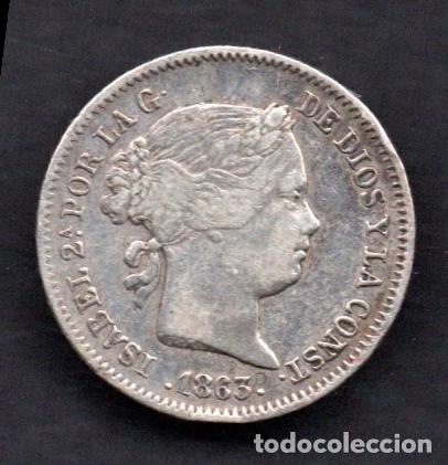 Monedas de Espa&ntilde;a: ISABEL II - 1 REAL de PLATA - 1863 SEVILLA