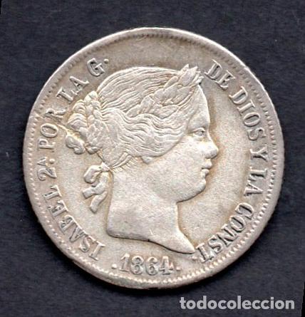 Monedas de Espa&ntilde;a: ISABEL II - 4 REALES de PLATA - 1864 MADRID