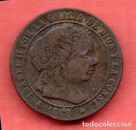 Monedas de Espa&ntilde;a: ISABEL II - 1/2 CENTIMO DE ESCUDO - 1868 SEGOVIA