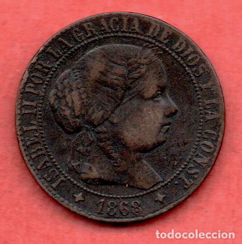 Monedas de Espa&ntilde;a: ISABEL II - 1 CENTIMO DE ESCUDO - 1868 JUBIA