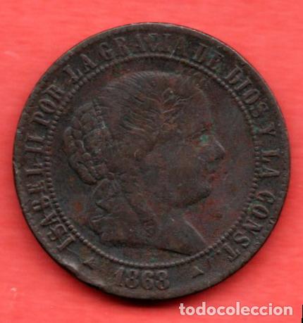 Monedas de Espa&ntilde;a: ISABEL II - 2 1/2 CENTIMOS DE ESCUDO - 1868 SEGOVIA
