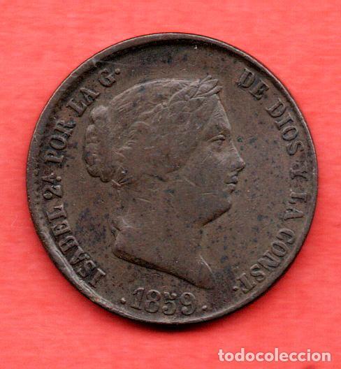 Monedas de Espa&ntilde;a: ISABEL II - 25 CENTIMOS DE REAL - 1859 SEGOVIA