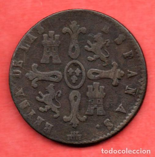 Monedas de Espa&ntilde;a: ISABEL II - 8 MARAVEDIS 1838 - SEGOVIA - Foto 2