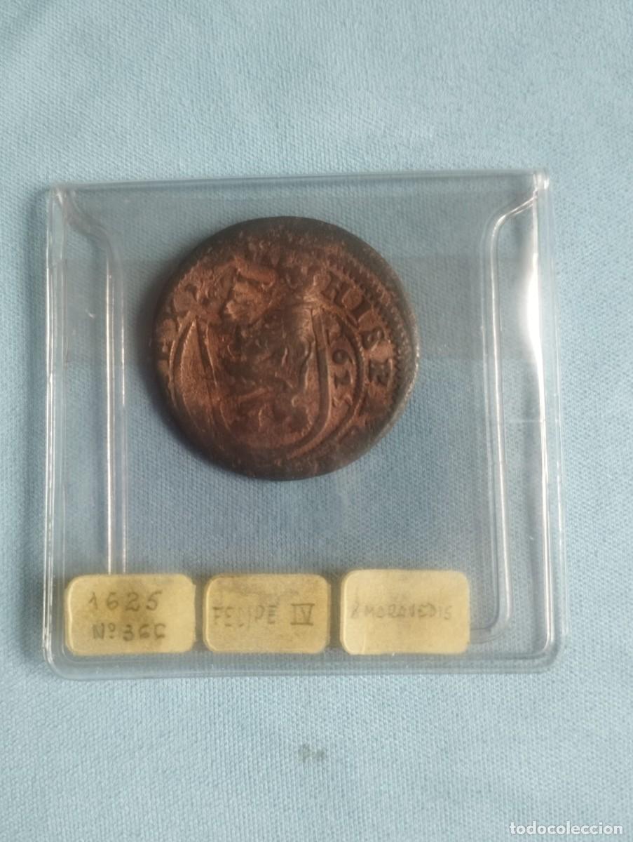 Monedas de Espa&ntilde;a: 2 maraved&iacute;s de Felipe IV, acu&ntilde;ada en cobre en el a&ntilde;o 1625