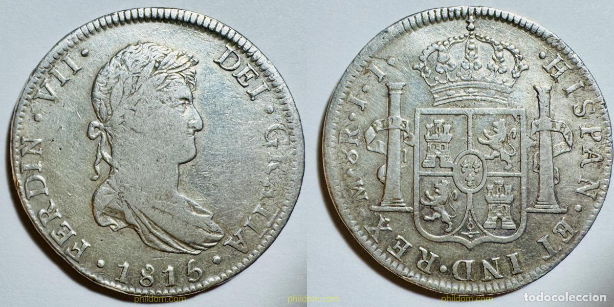 Monedas de Espa&ntilde;a: 5380 ESPA&Ntilde;A 1815 FERNANDO VII 1815 JJ 8 REALES MEXICO