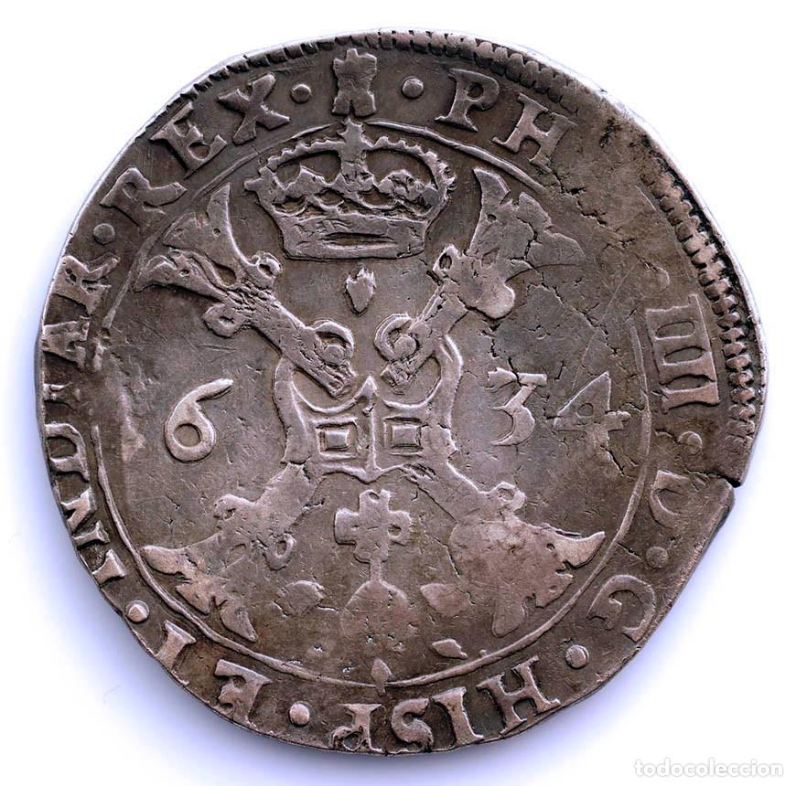 Monedas de Espa&ntilde;a: SC-Spain. Felipe IV. 1 Patag&oacute;n. 1634 Tournai. Plata 28,1 g. Escasa