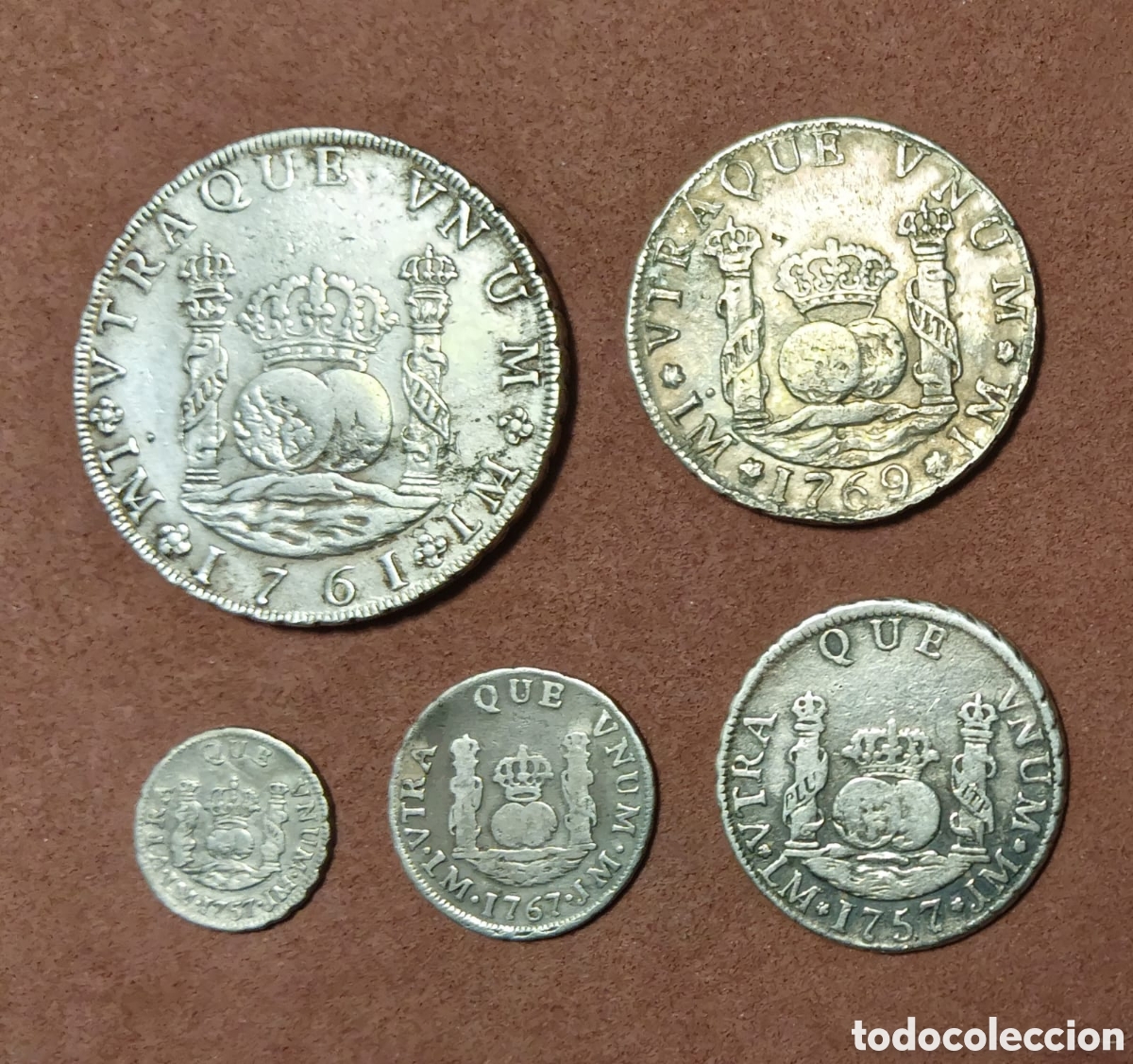 Monedas de Espa&ntilde;a: colecci&oacute;n columnarios ceca lima