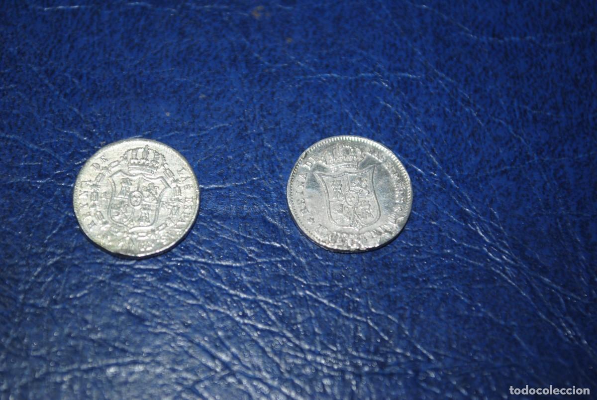 Monedas de Espa&ntilde;a: MONEDAS ISABEL I I , LOTE DE DOS - Foto 2