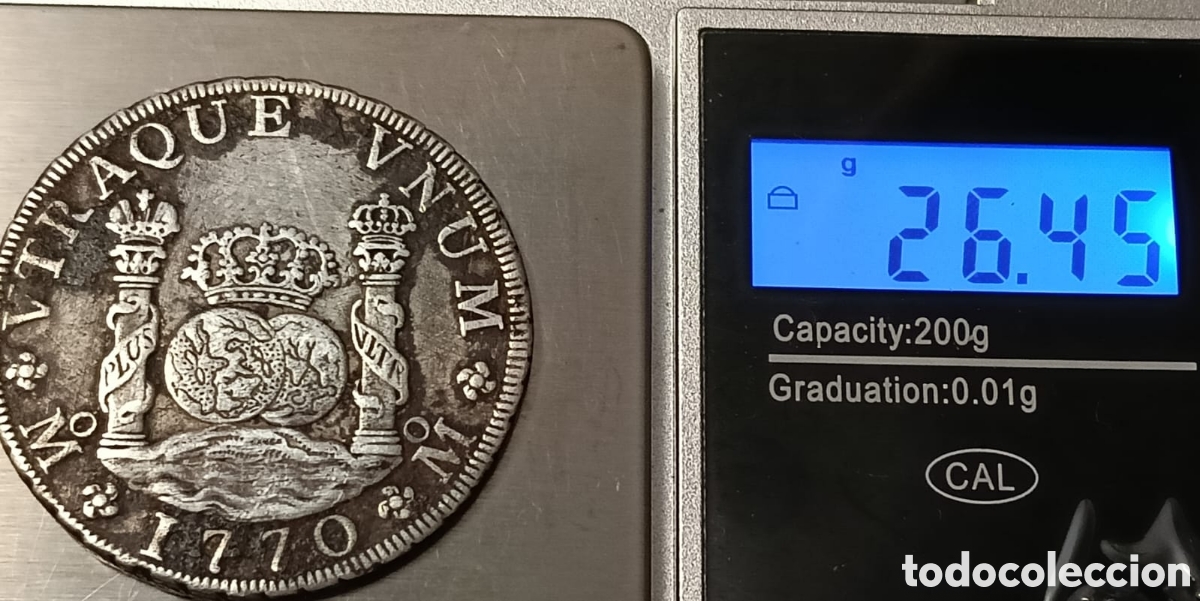 Monedas de Espa&ntilde;a: 8 reales 1770 mexico