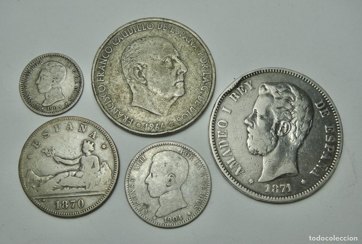 Monedas de Espa&ntilde;a: Lote de monedas espa&ntilde;olas de PLATA. (60 gr)