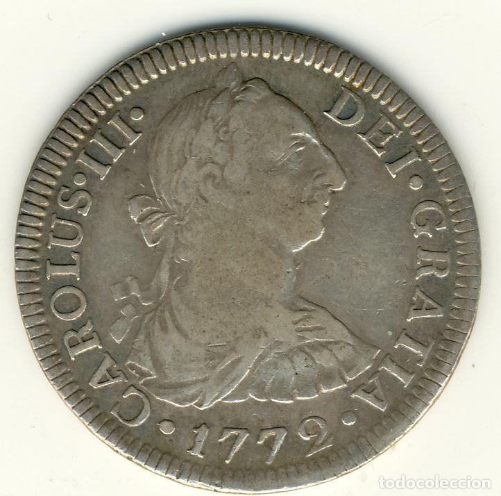Monedas de Espa&ntilde;a: CARLOS III - 2 REALES 1772 F.M. (M&Eacute;XICO) - VARIANTE ENSAYADORES Y CECA INVERTIDOS