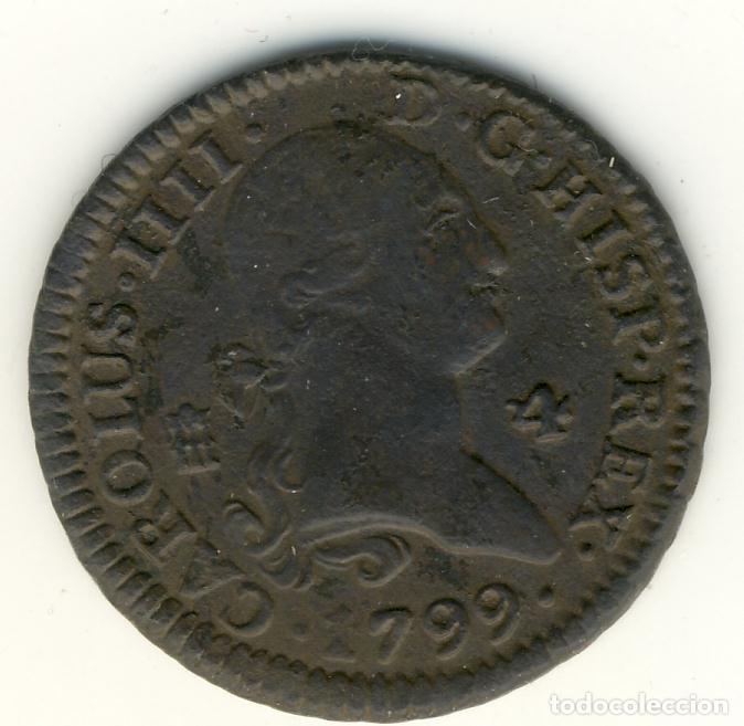 Monedas de Espa&ntilde;a: CARLOS IV - 4 MARAVEDIS 1799 (SEGOVIA)