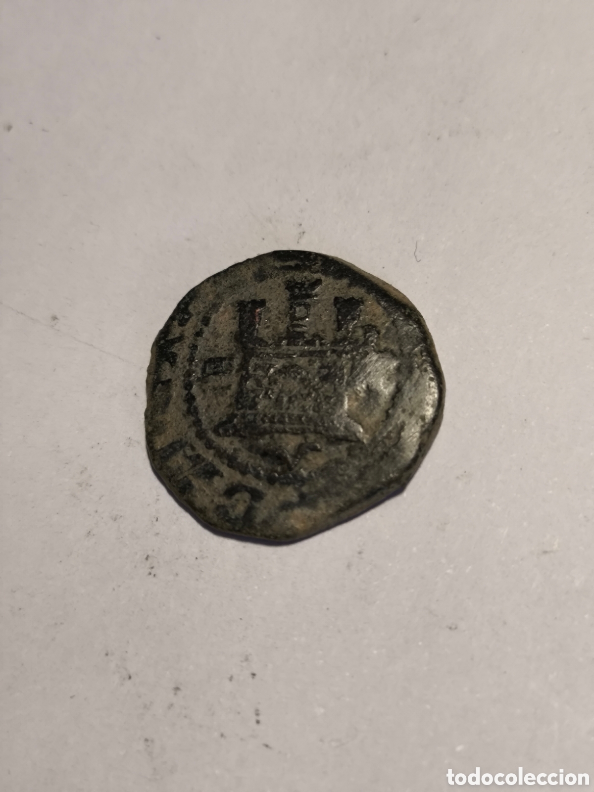 Monedas de Espa&ntilde;a: 2 Cuartos Felipe II Segovia - Foto 2