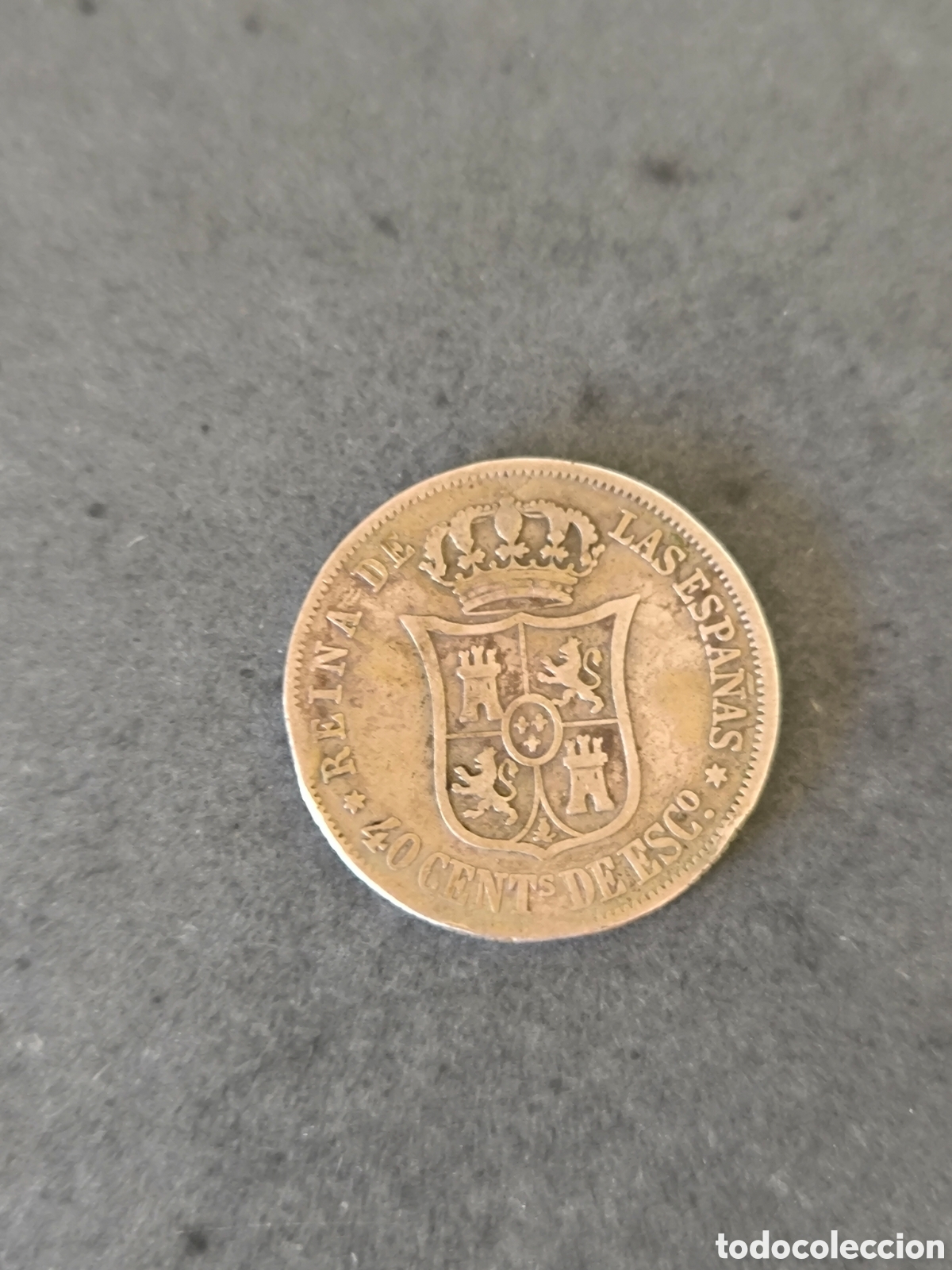 Monedas de Espa&ntilde;a: Moneda Isabel II 1866 40. C&eacute;ntimos - Foto 2