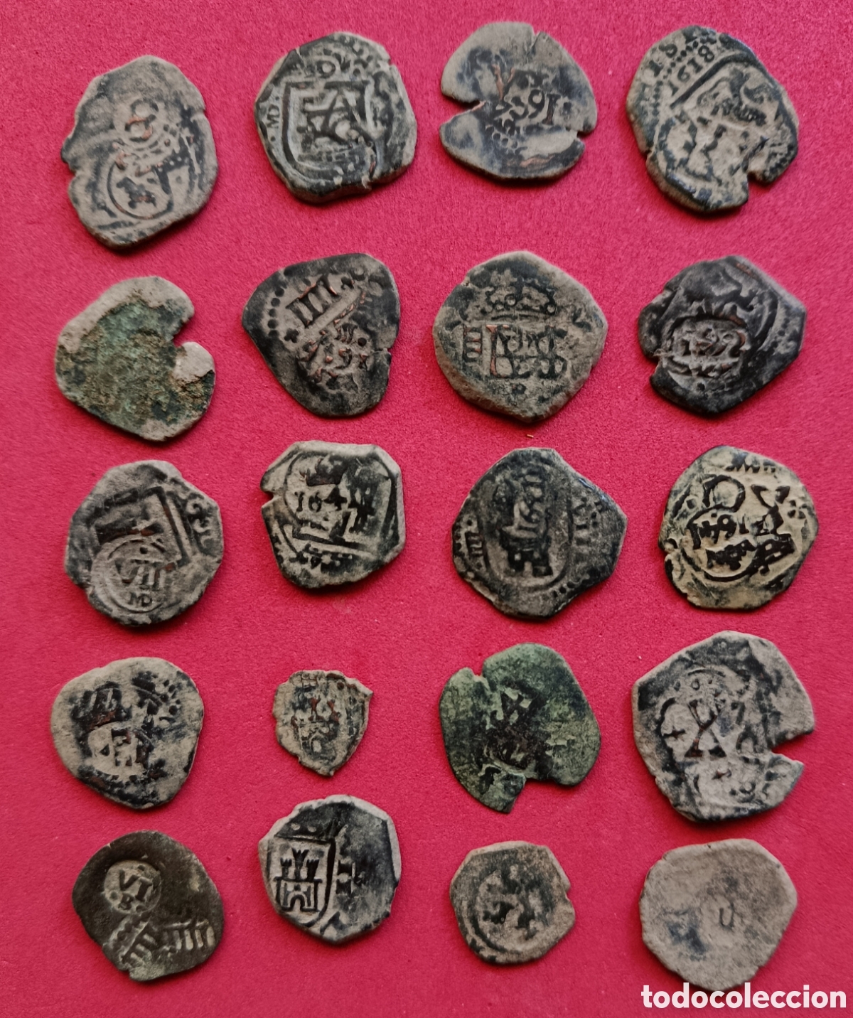 Monedas de Espa&ntilde;a: lote de resellos a catalogar
