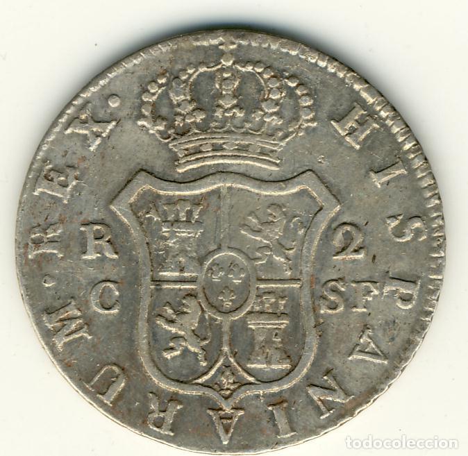 Monedas de Espa&ntilde;a: FERNANDO VII - 2 REALES 1814 MALLORCA - Foto 2