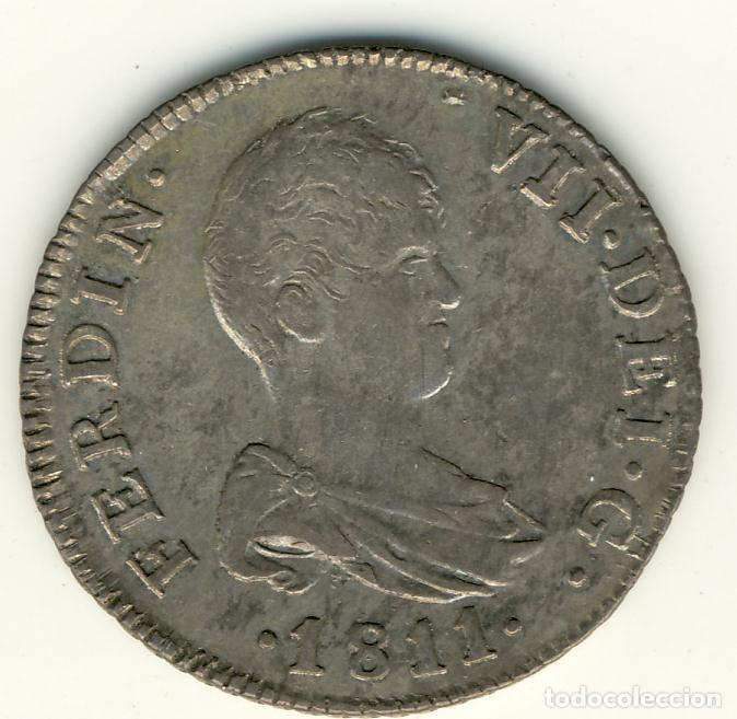 Monnaies d'Espagne: FERNANDO VII - 2 REALES 1811 S.F. CATALU&Ntilde;A