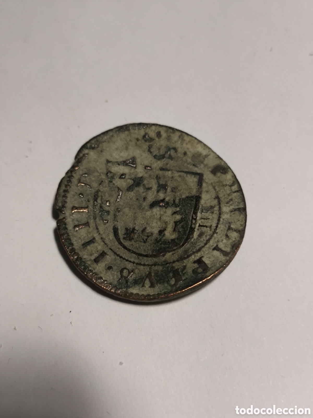 Monedas de Espa&ntilde;a: 6 Maraved&iacute;s Felipe IV 1636 Resello 8 Maraved&iacute;s 1651