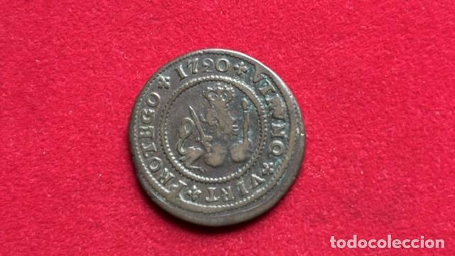 Monedas de Espa&ntilde;a: Felipe V, 4 maravedis Barcelona 1720, AC 84