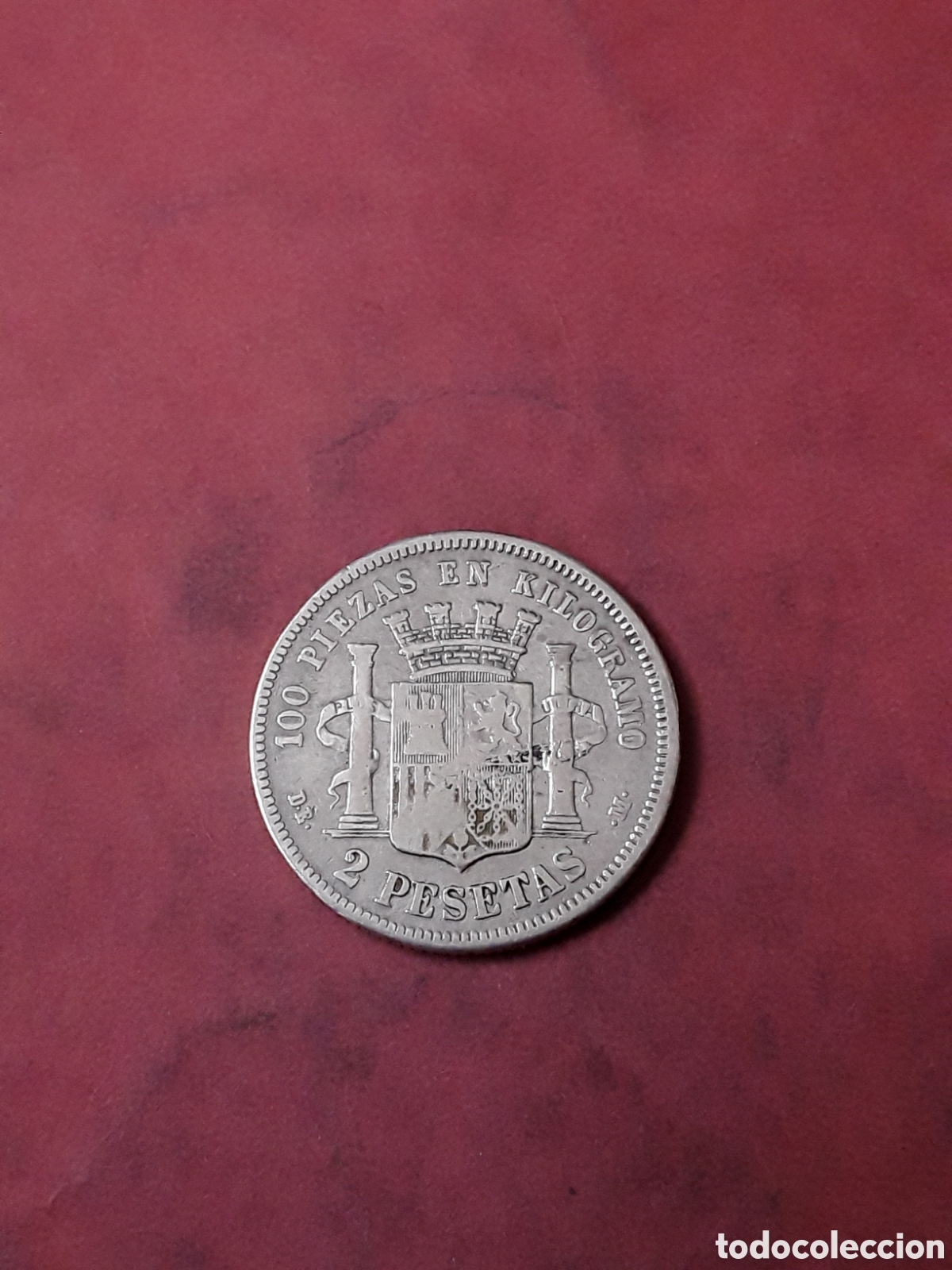 Monedas de Espa&ntilde;a: 2 PESETAS 1870 *73 GOBIERNO PROVISIONAL - Foto 2