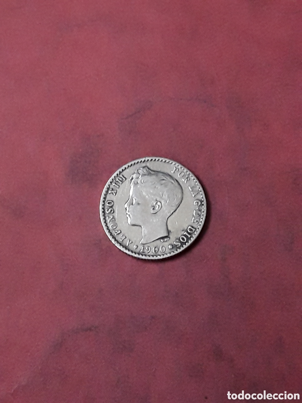 Coins of Spain: 50 CENTIMOS 1900 PLATA ALFONSO XIII