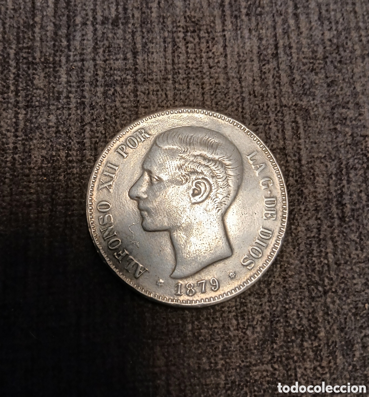 Monedas de Espa&ntilde;a: Moneda de plata 5 pesetas Alfonso XII 1879