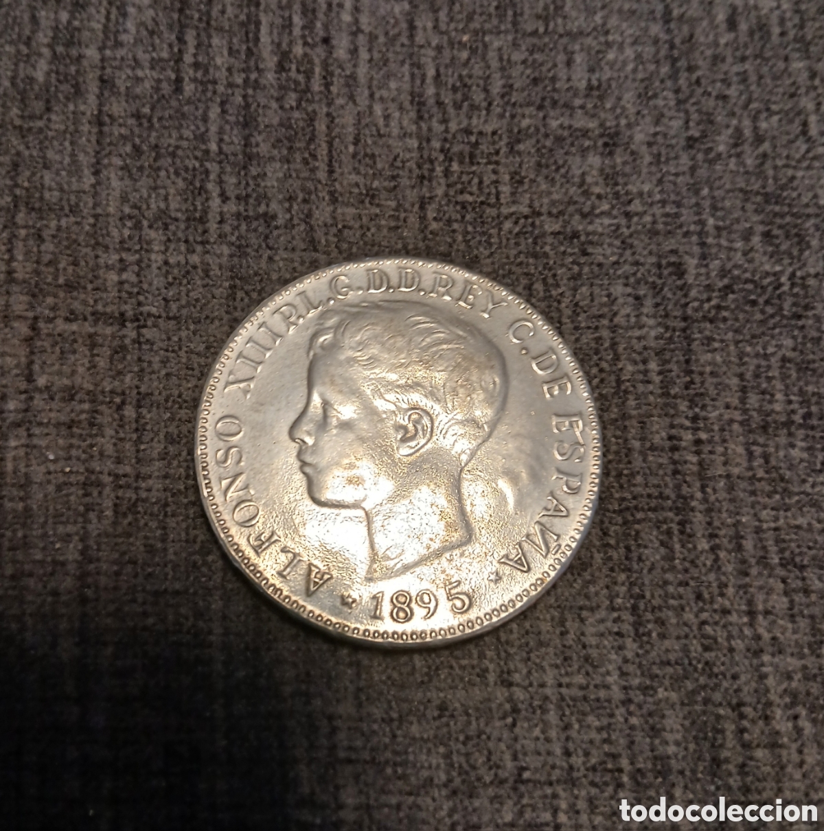 Monedas de Espa&ntilde;a: Moneda de plata 1 peso 1895 Alfonso XIII Puerto Rico
