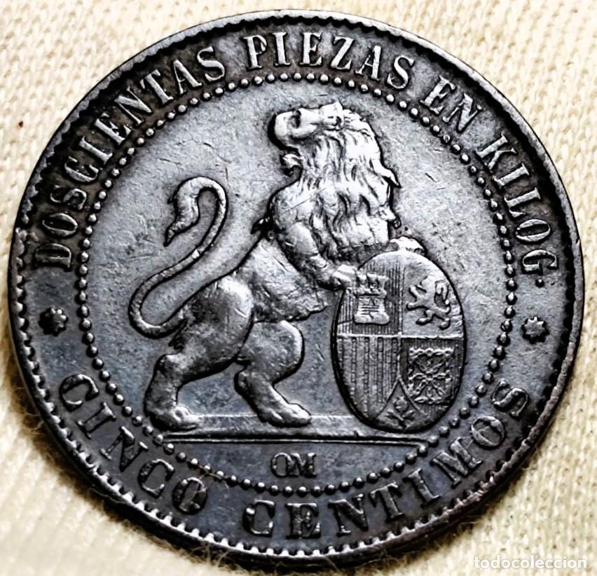 M&uuml;nzen von Spanien: Espa&ntilde;a &ndash; Gobierno Provisional &ndash; 5 C&eacute;ntimos 1870 OM (Barcelona) &ndash; MBC &ndash; Lote 2053