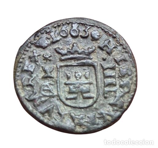 Monedas de Espa&ntilde;a: Felipe IV Cuenca CA. 4 maravedis 1663. Bonito ejemplar - Foto 2