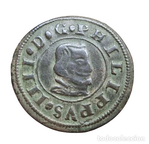 Monedas de Espa&ntilde;a: Felipe IV Segovia Br. Valor entre puntos &ordm;16&ordm;. 16 maravedis 1662